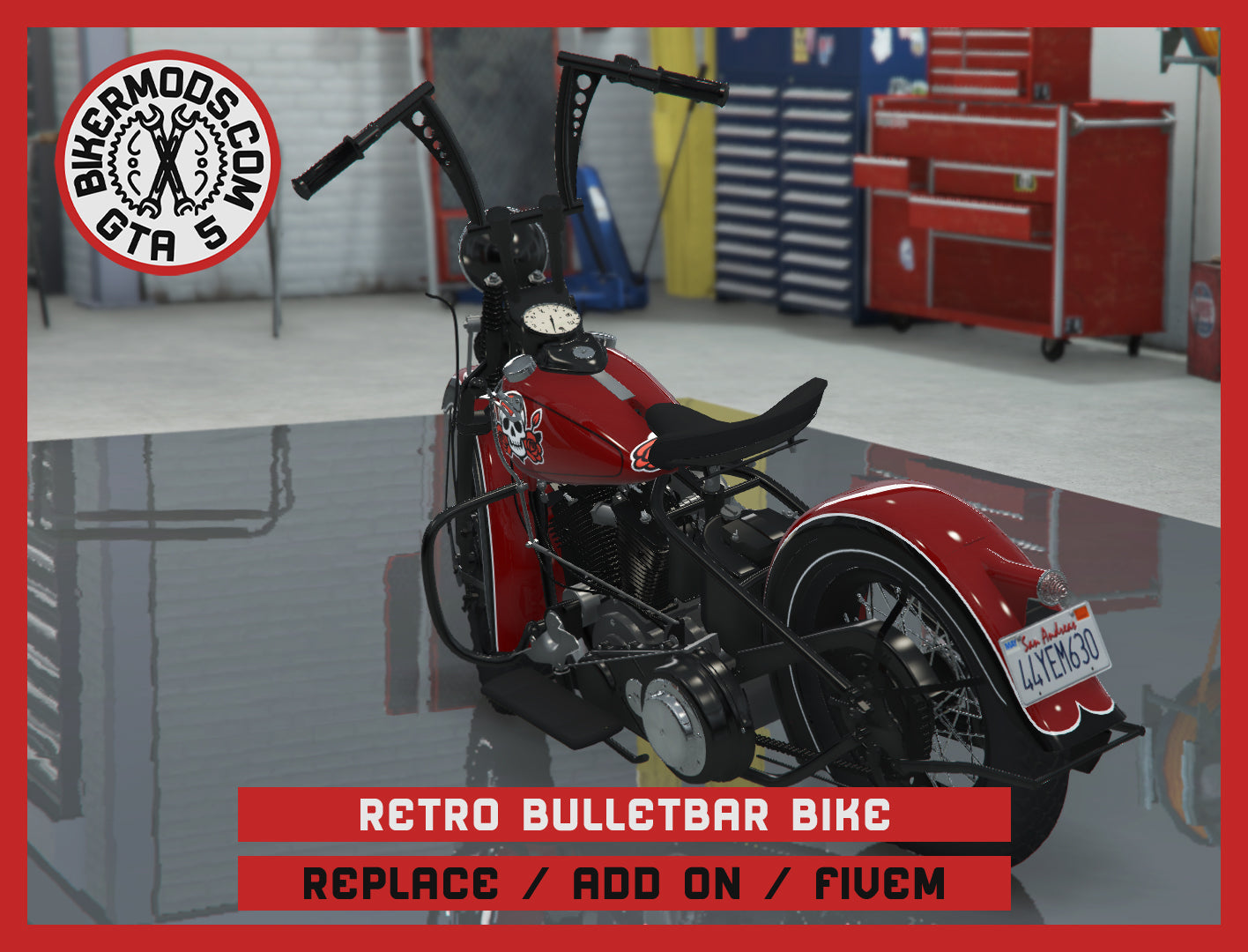 Retro Bulletbar Bike (Replace / Add On / FiveM) 289k Poly