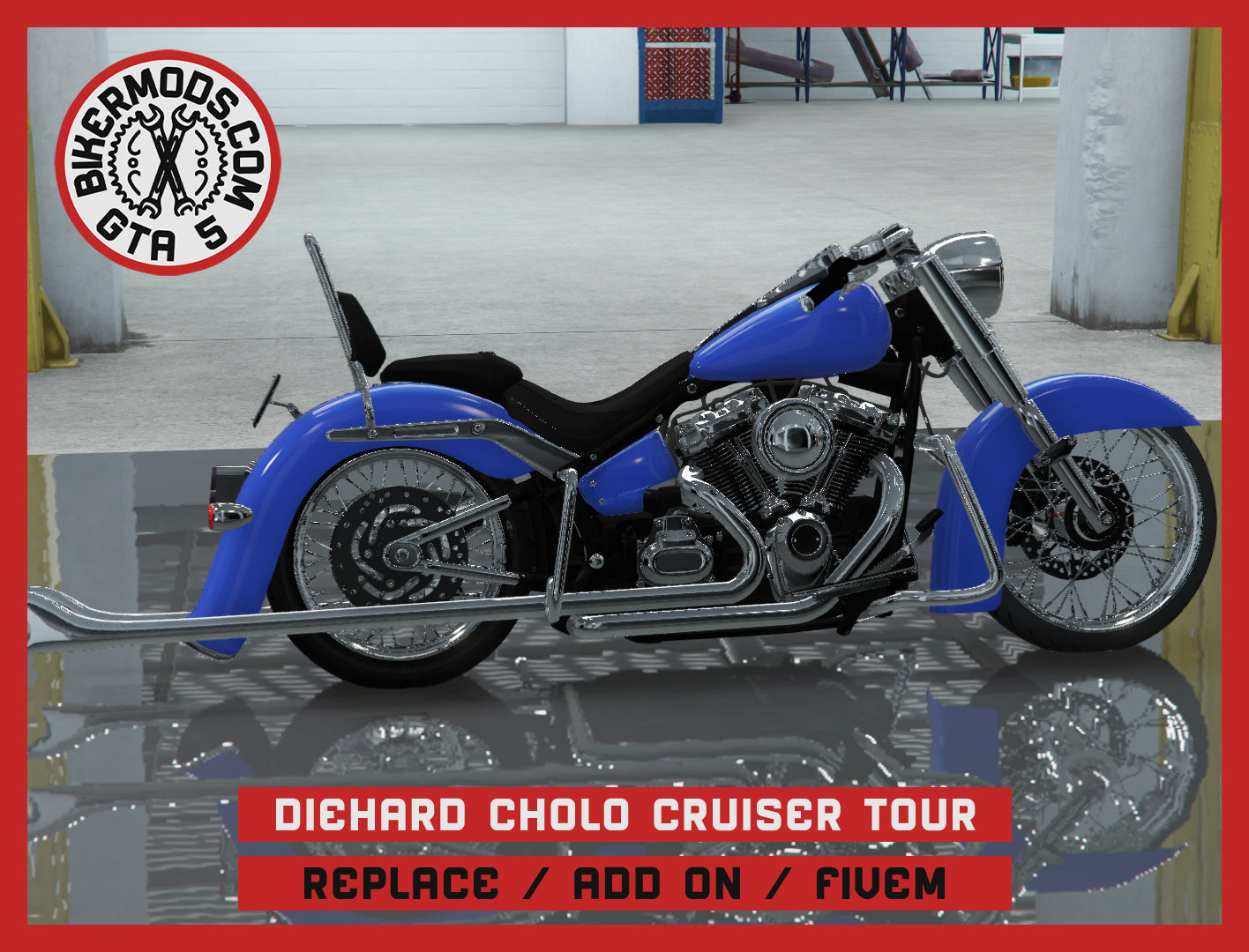 Diehard Cholo Cruiser Touring (Replace / Add On / FiveM) 251k Poly