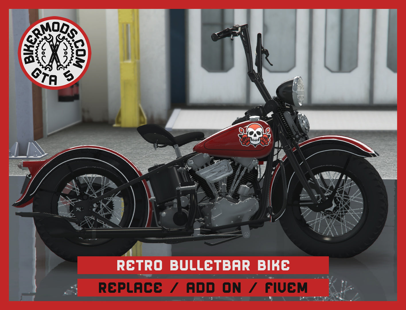 Retro Bulletbar Bike (Replace / Add On / FiveM) 289k Poly