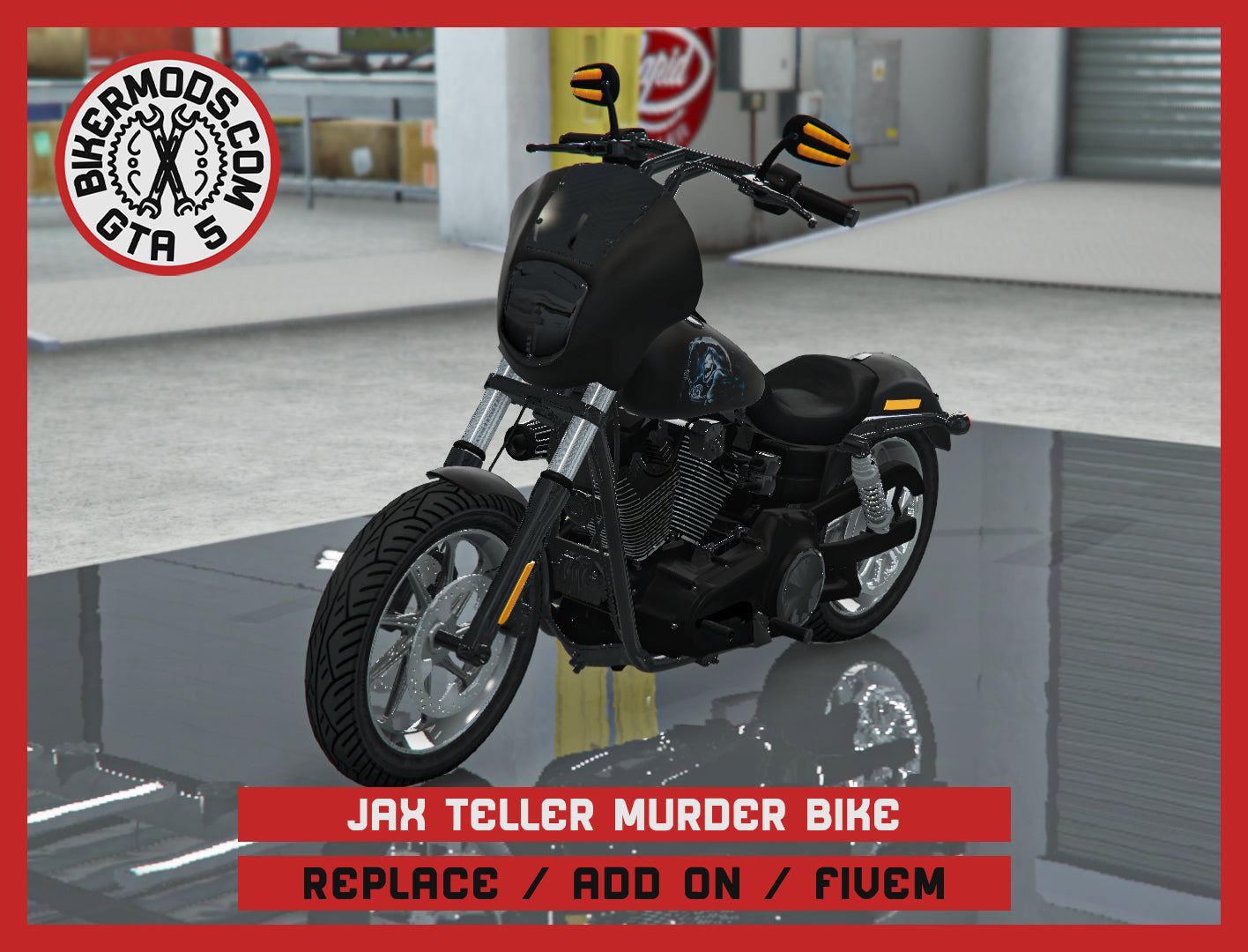 Jax Teller Style Murder Bike Sons of Anarchy SOA (Replace / Add On / FiveM) 213k Poly