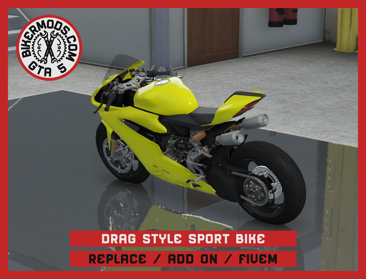 Drag Style Sport Bike (Replace / Add On / FiveM) 54k Poly