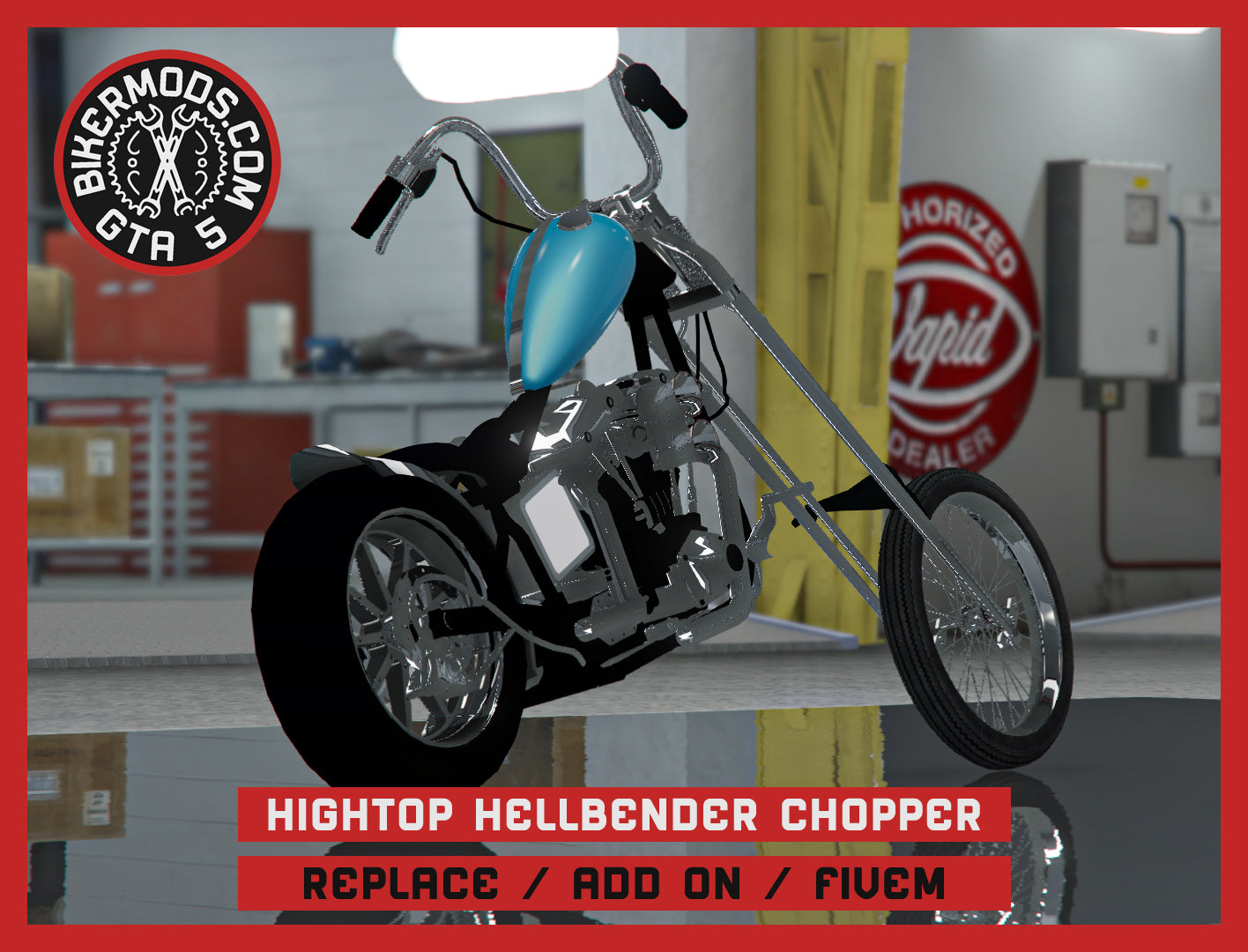 Hightop Hellbender Chopper (Replace / Add On / FiveM) 313k Poly
