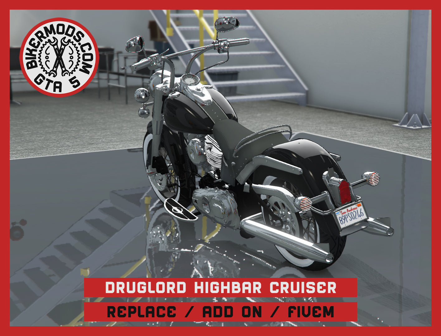 Druglord Highbar Cruiser (Replace / Add On / FiveM) 225k Poly