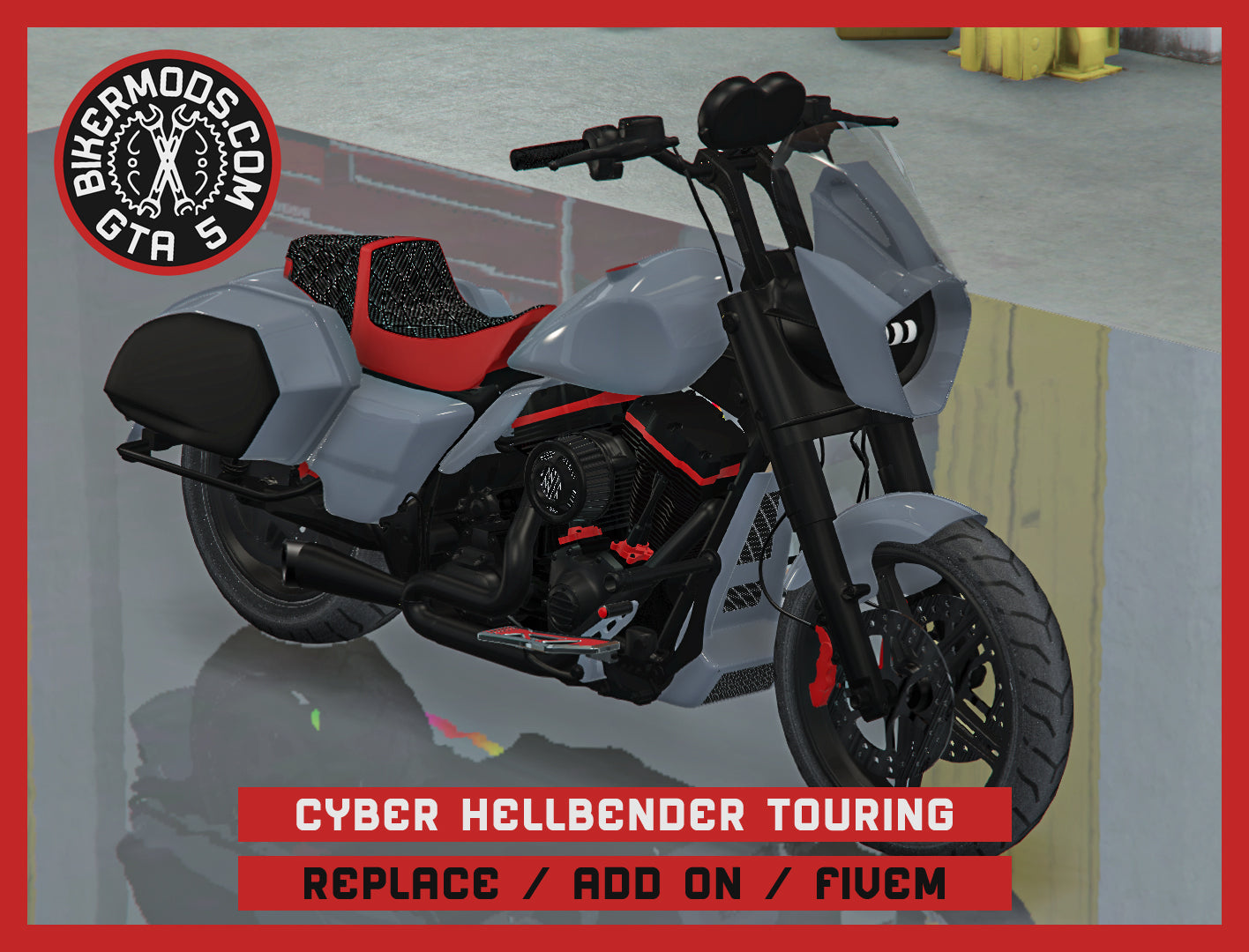 Cyber Hellbender Touring (Replace / Add On / FiveM) Animated RGB Lights 305k Poly