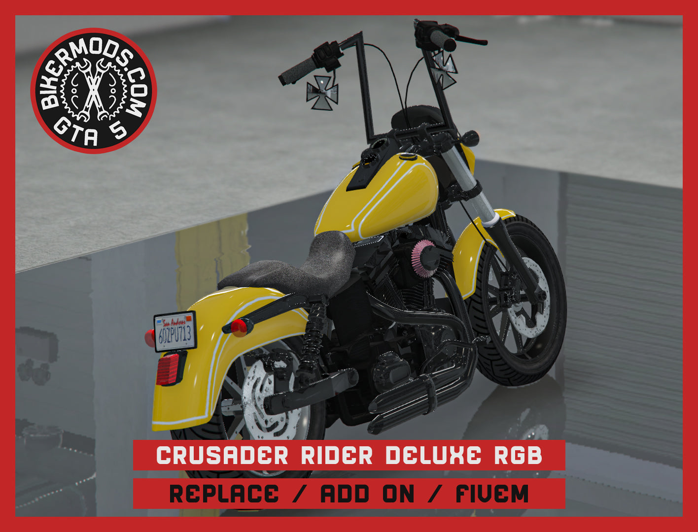 Crusader Rider Deluxe Animated RGB (Replace / Add On / FiveM) 135k Poly