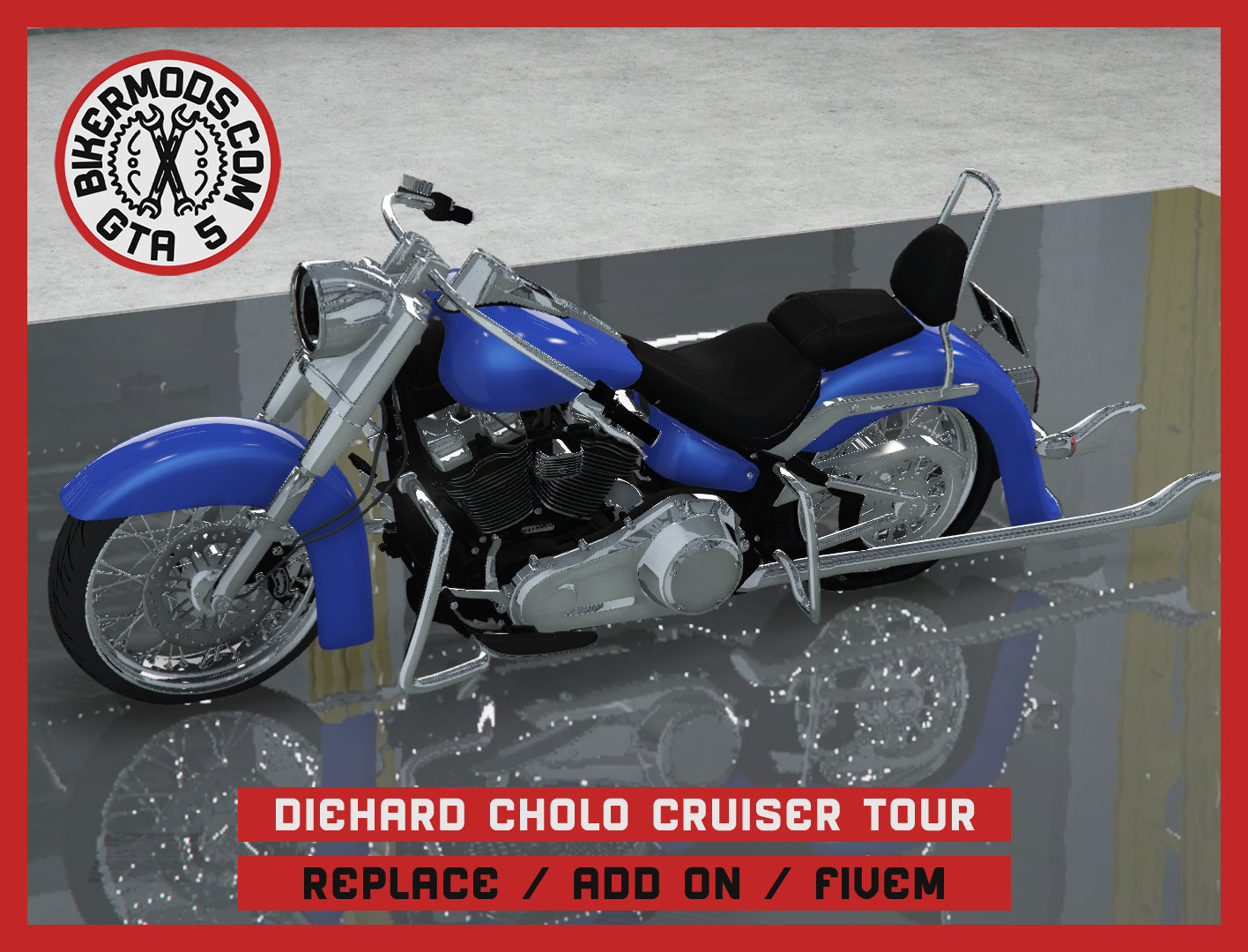 Diehard Cholo Cruiser Touring (Replace / Add On / FiveM) 251k Poly