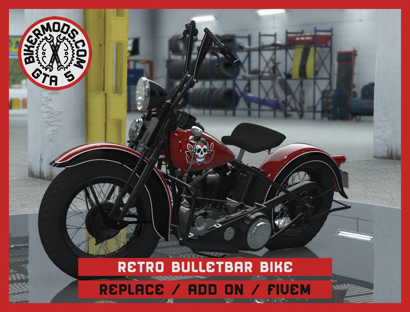 Retro Bulletbar Bike (Replace / Add On / FiveM) 289k Poly