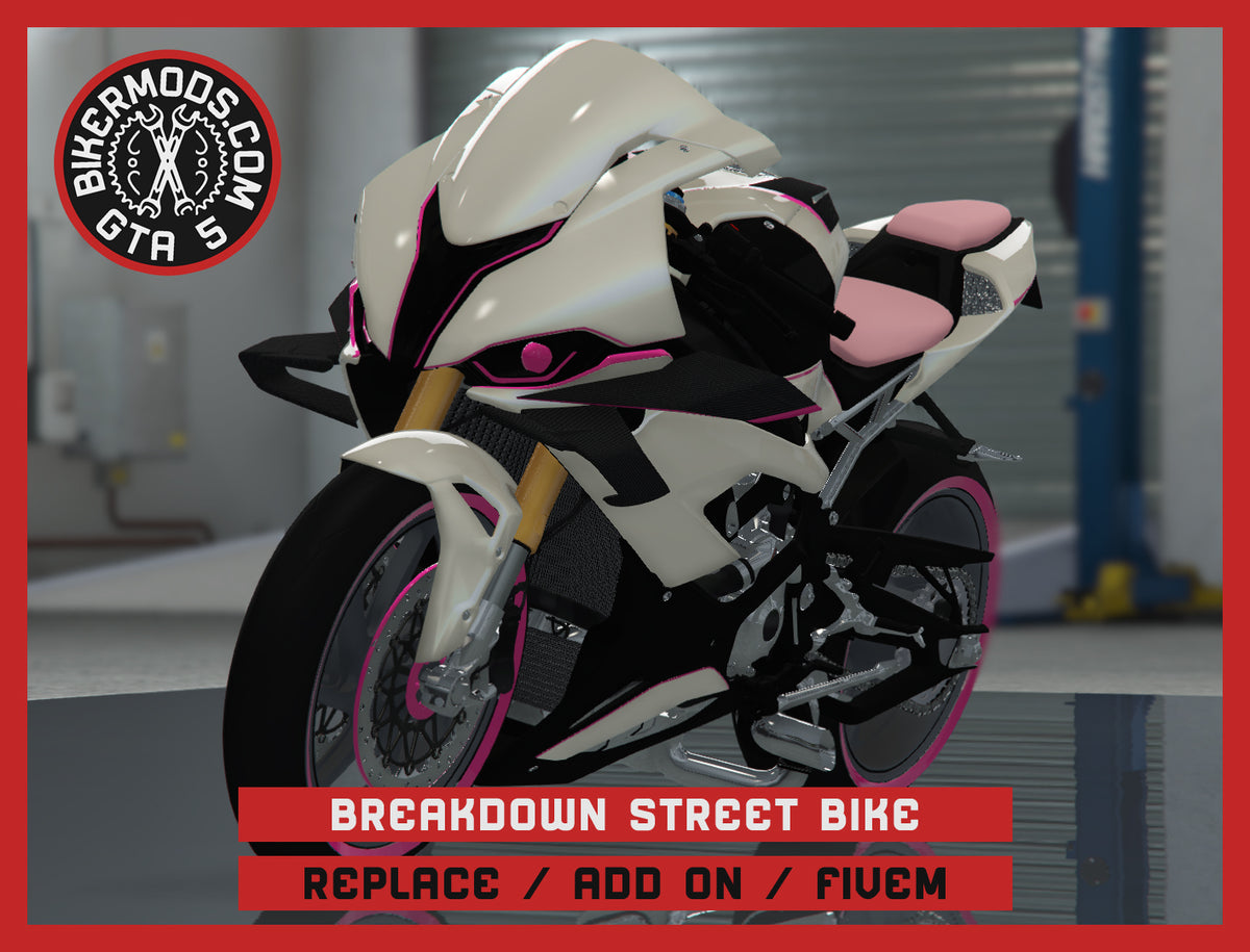 Breakdown Racer Street Bike (Replace / Add-On / FiveM) 242k Poly