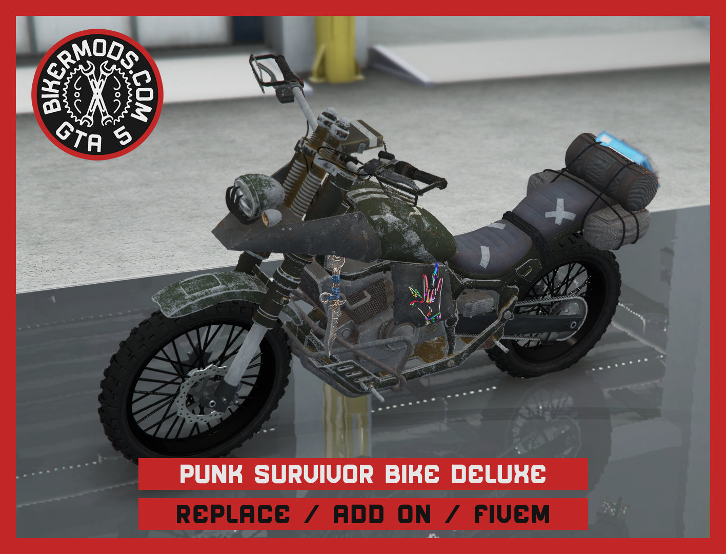 Punk Survivor Bike Deluxe (Replace / Add On / FiveM) 138k Poly