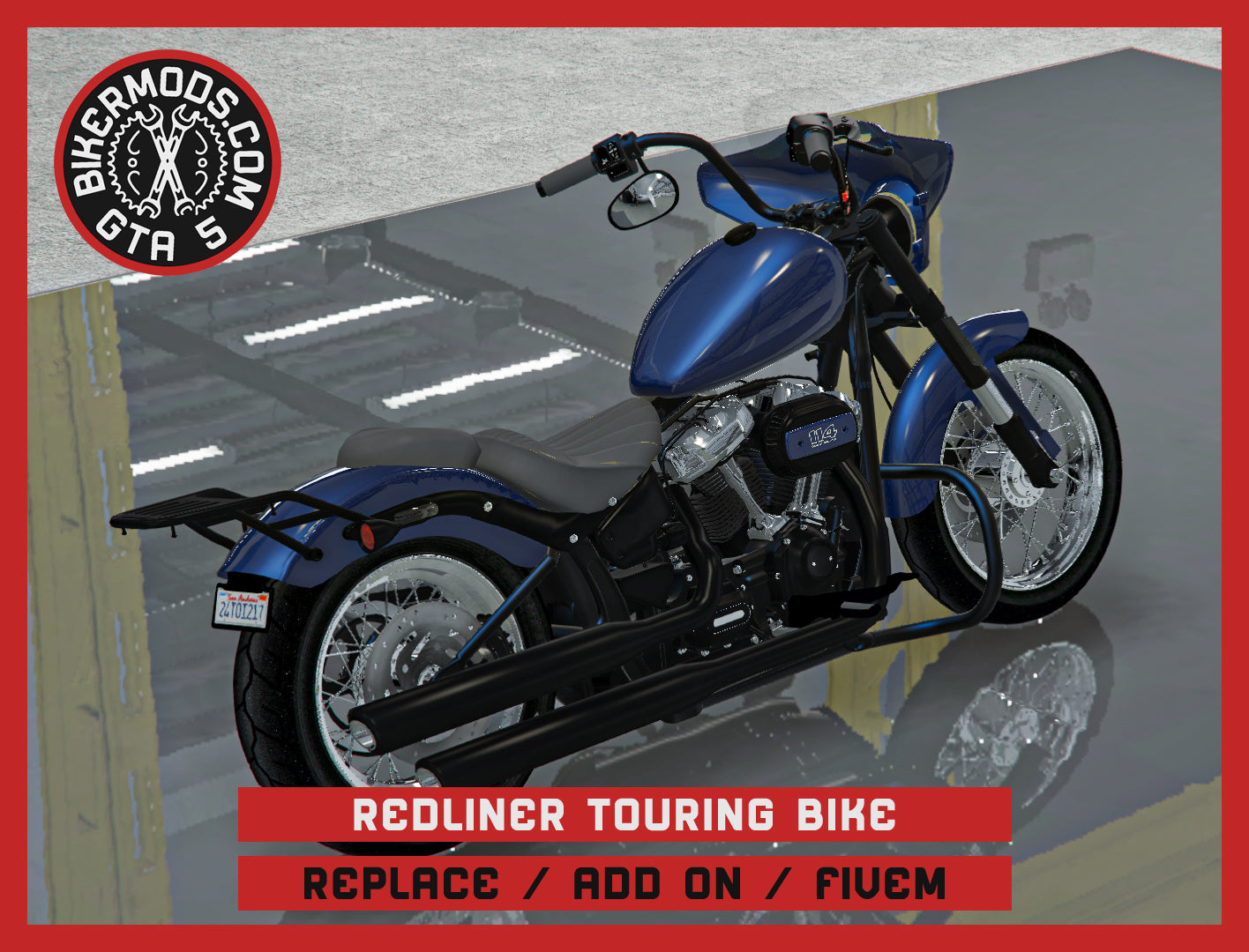 Redliner Touring Bike (Replace / Add On / FiveM) 248k Poly