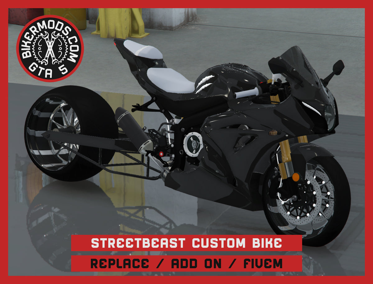 Streetbeast Custom Bike (Replace / Add On / FiveM) 363k Poly