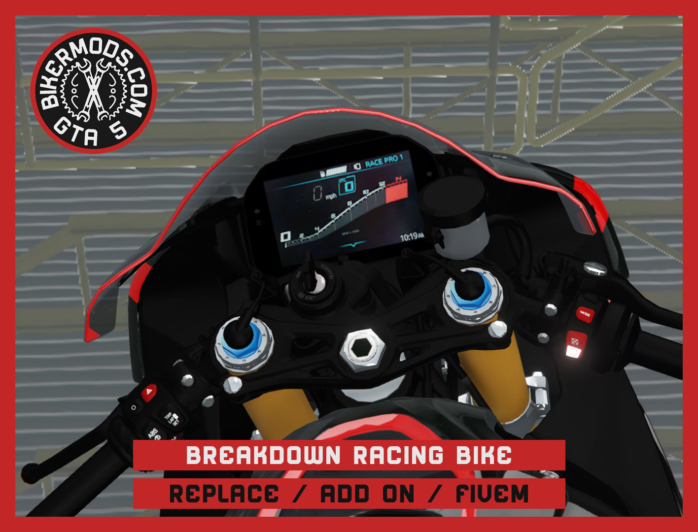 Breakdown Racer Bike (Replace / Add-On / FiveM) 253k Poly