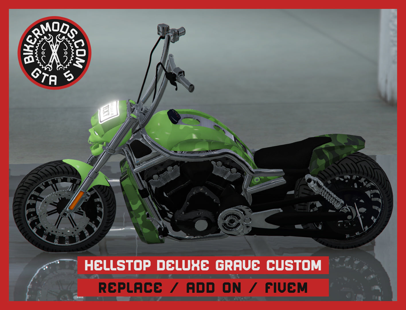Hellstop Deluxe Grave Custom Bike (Replace / Add On / FiveM) 189k Poly