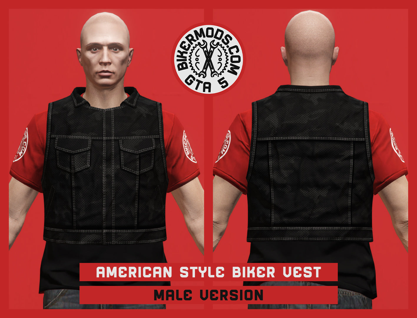 American Style Biker Vest (Male)