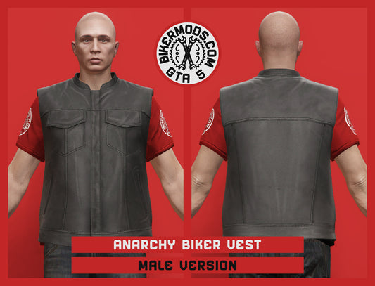 Anarchy Biker Vest (Male) Closed Style