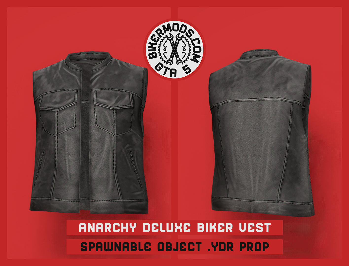 Anarchy Deluxe Biker Vest Prop