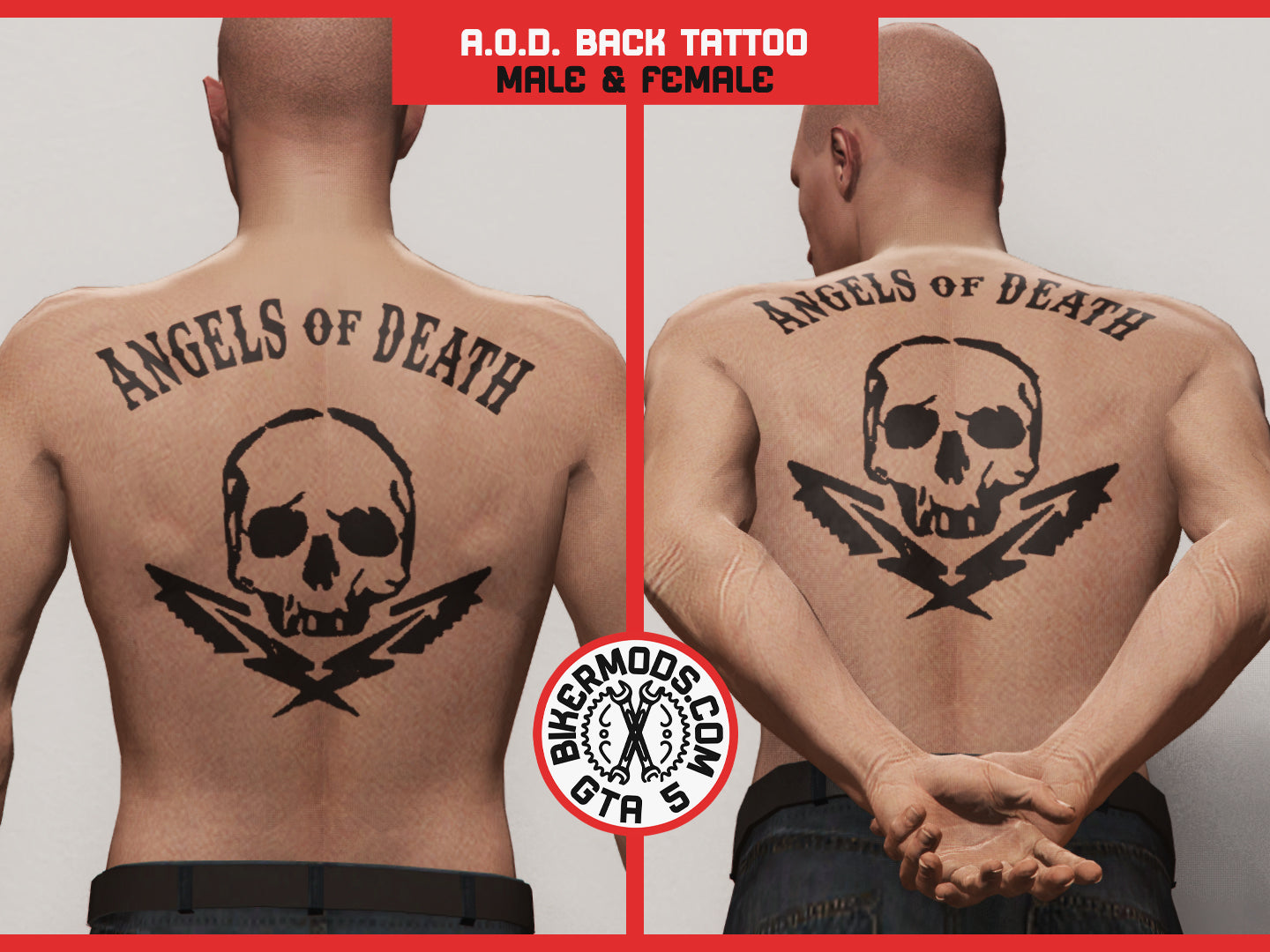 Angels of Death MC Back Tattoo