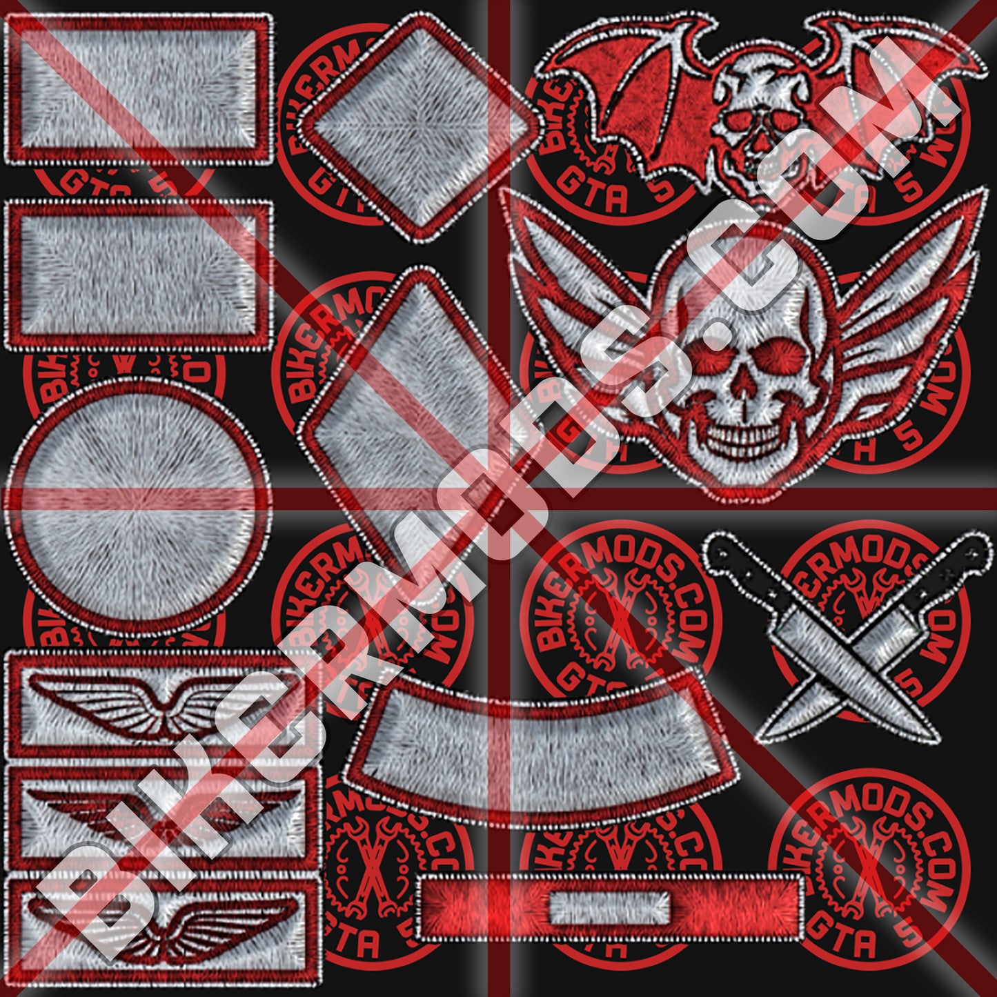 Badges Collection Flash Pack (White and Red)