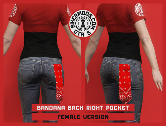 Bandana Back Right Pocket (Female) 15 Colors Included