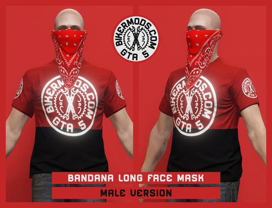 Bandana Long Face Mask (Male) 15 Colors Included