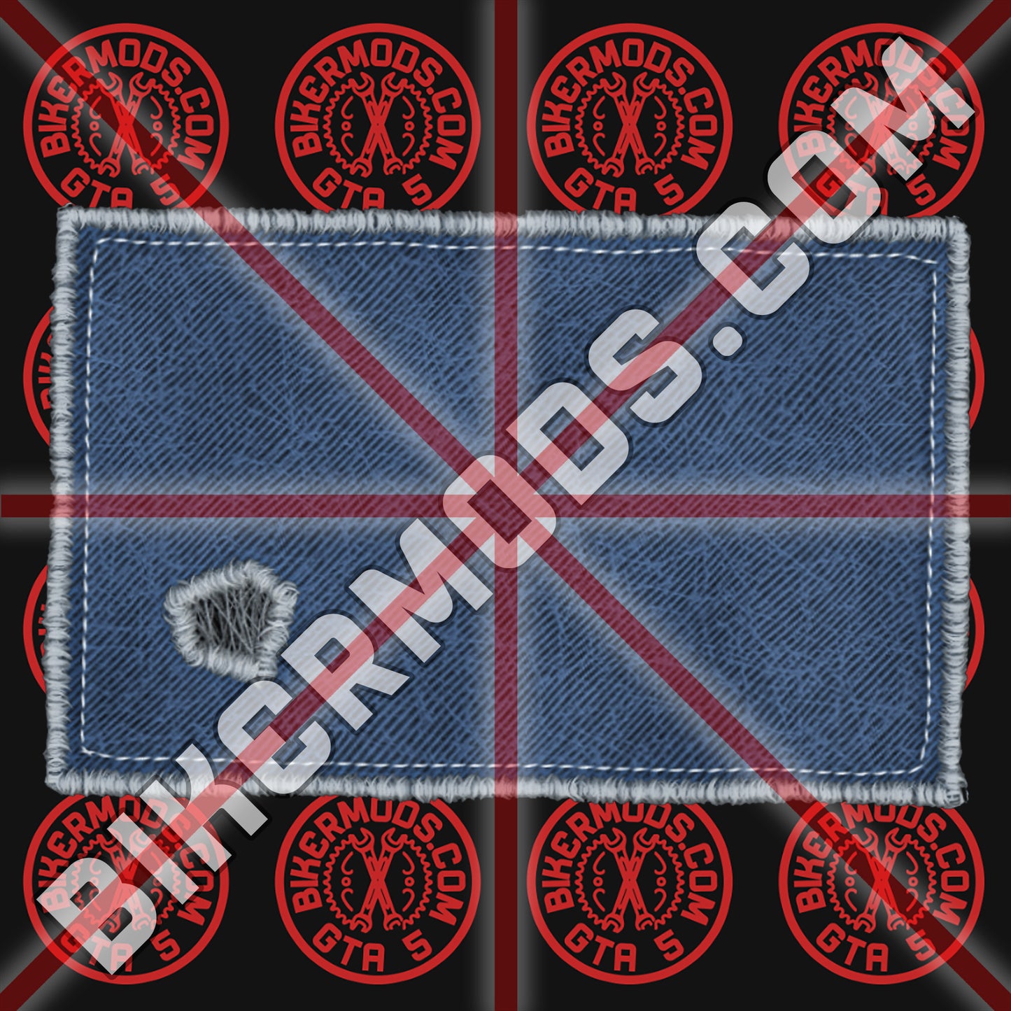 Biker Box Flash Patch (Denim Blue)