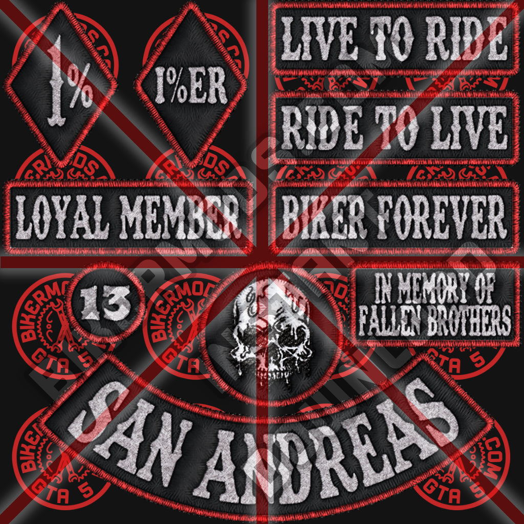 Biker Flash Pack (Black / White / Red)