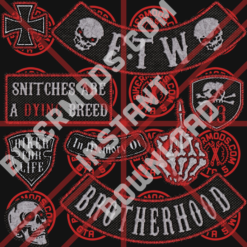 Generic Biker Flash Set (Red / Black / White)