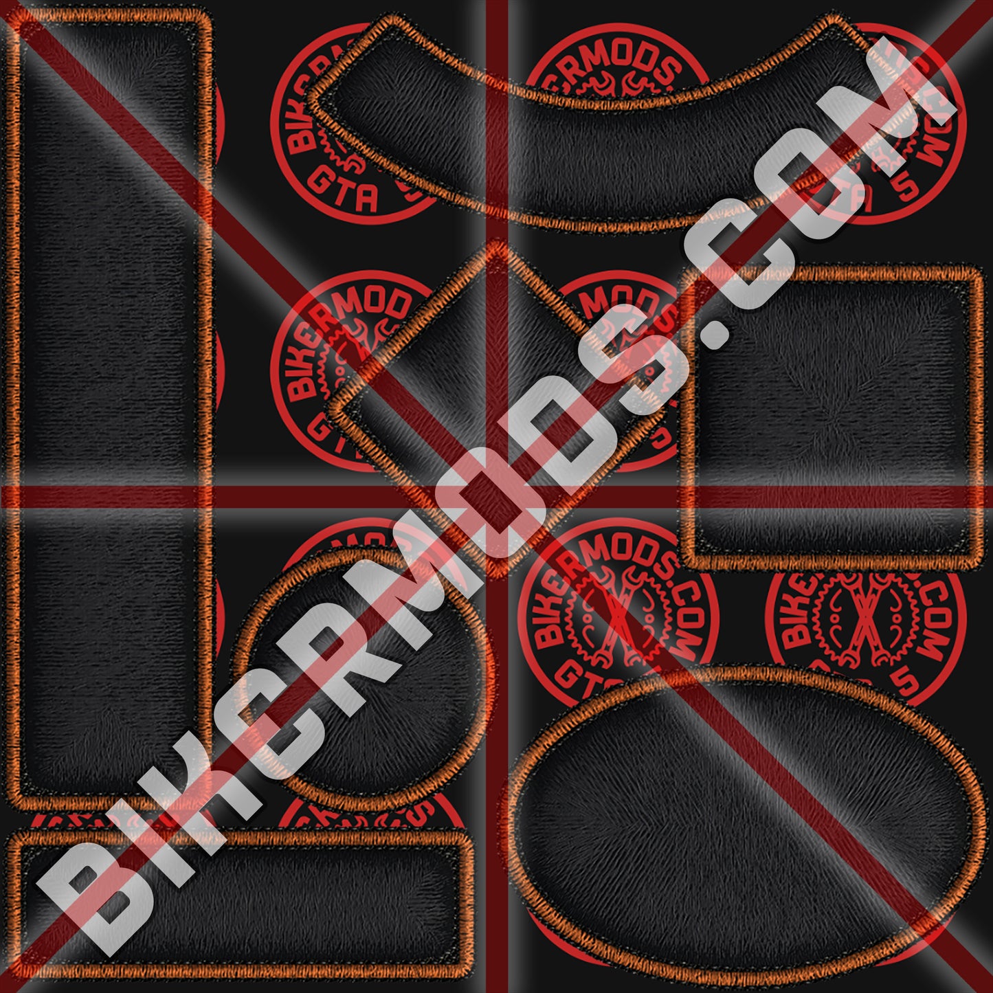 Biker Shapes Pack (Black / Orange)