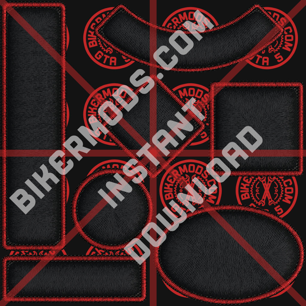 Biker Shapes Pack (Black / Red)