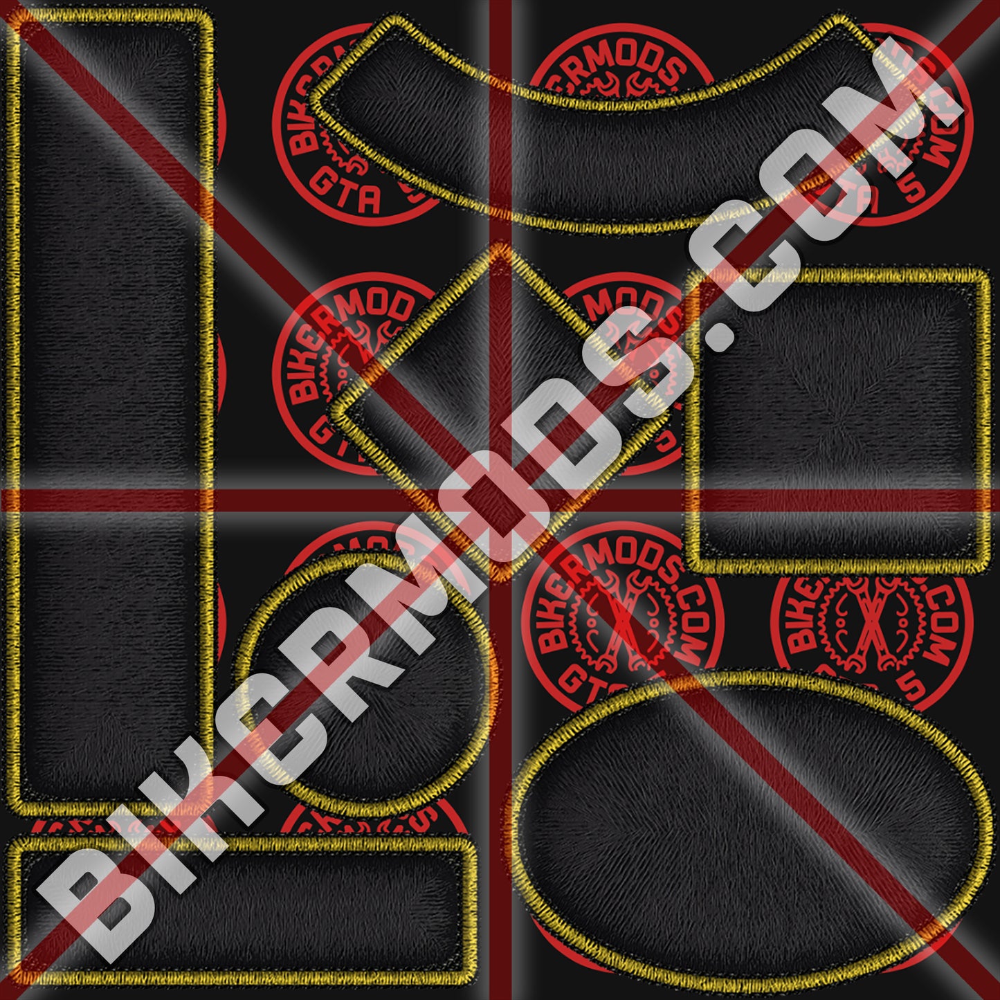 Biker Shapes Pack (Black / Yellow)