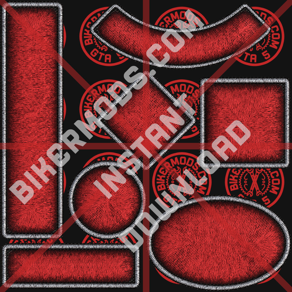 Biker Shapes Pack (Red)