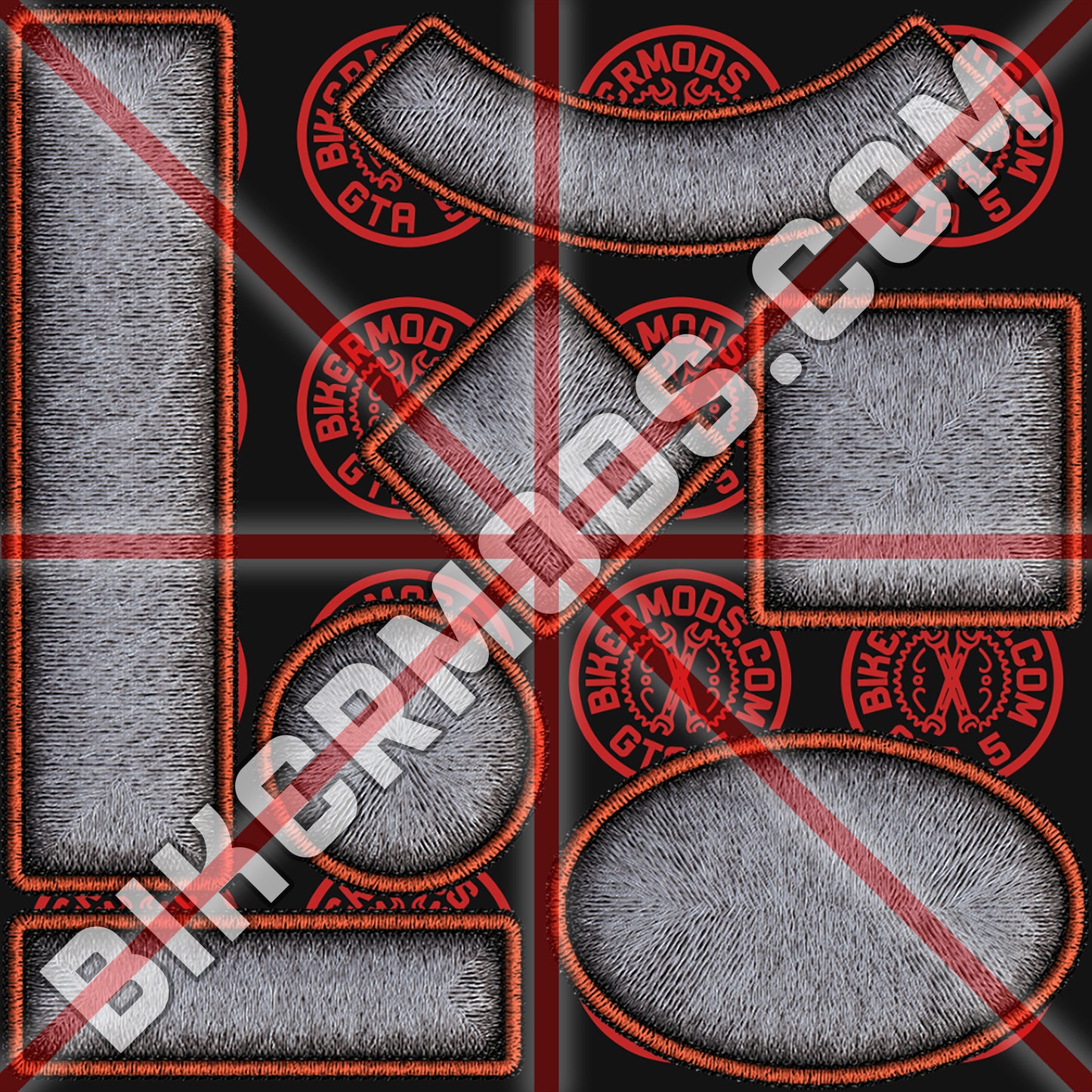 Biker Shapes Pack (White / Orange)