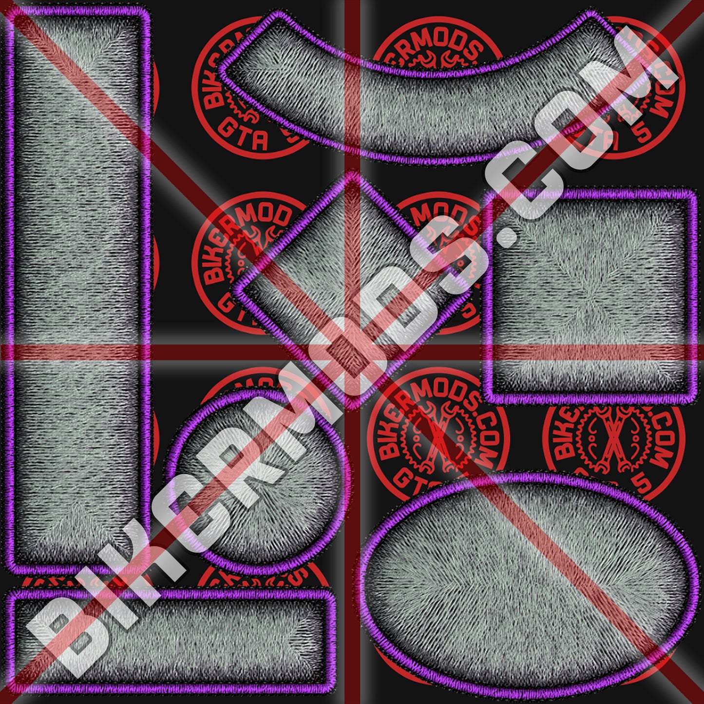 Biker Shapes Pack (White / Purple)