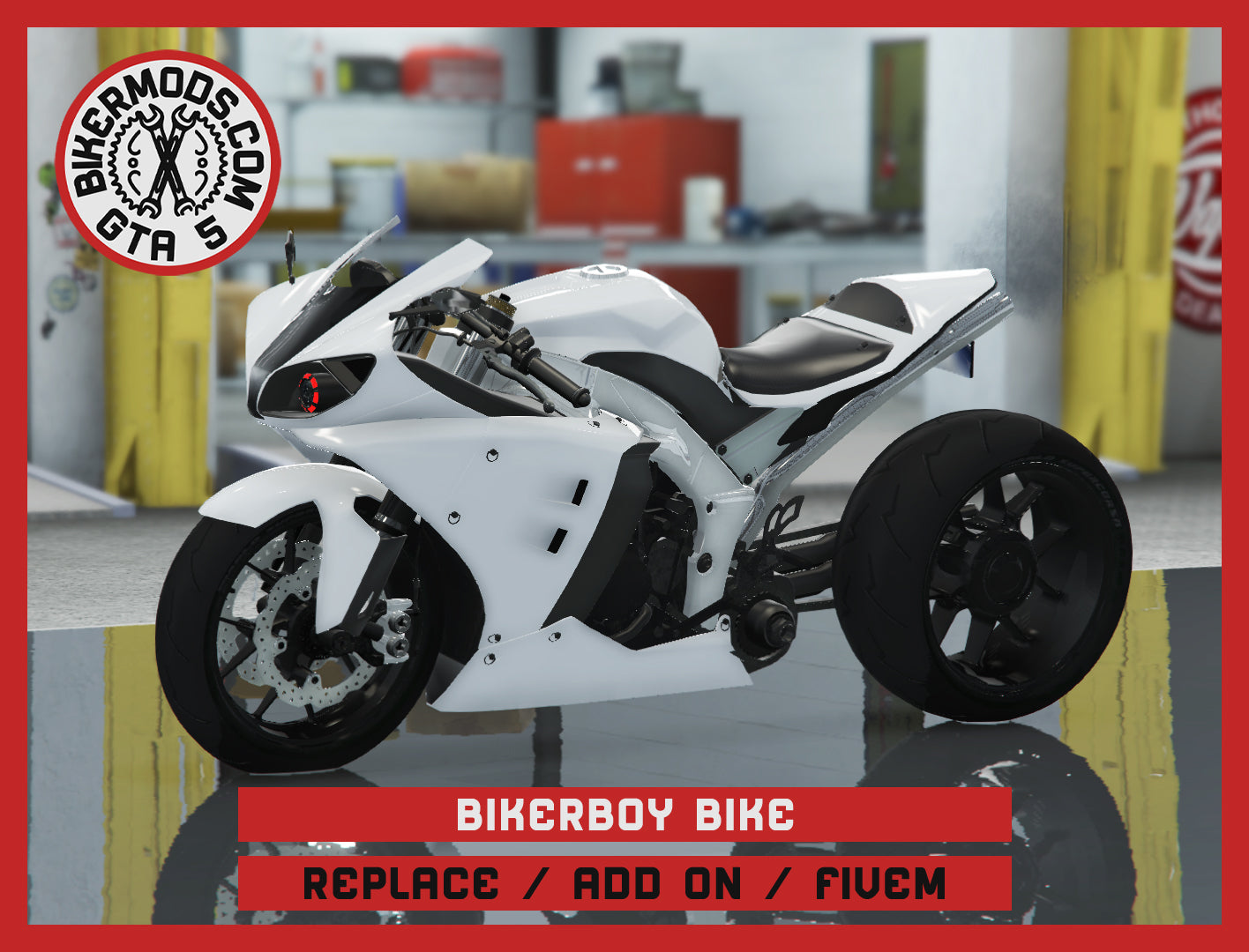Bikerboy Bike (Replace / Add On / FiveM) 101k Poly