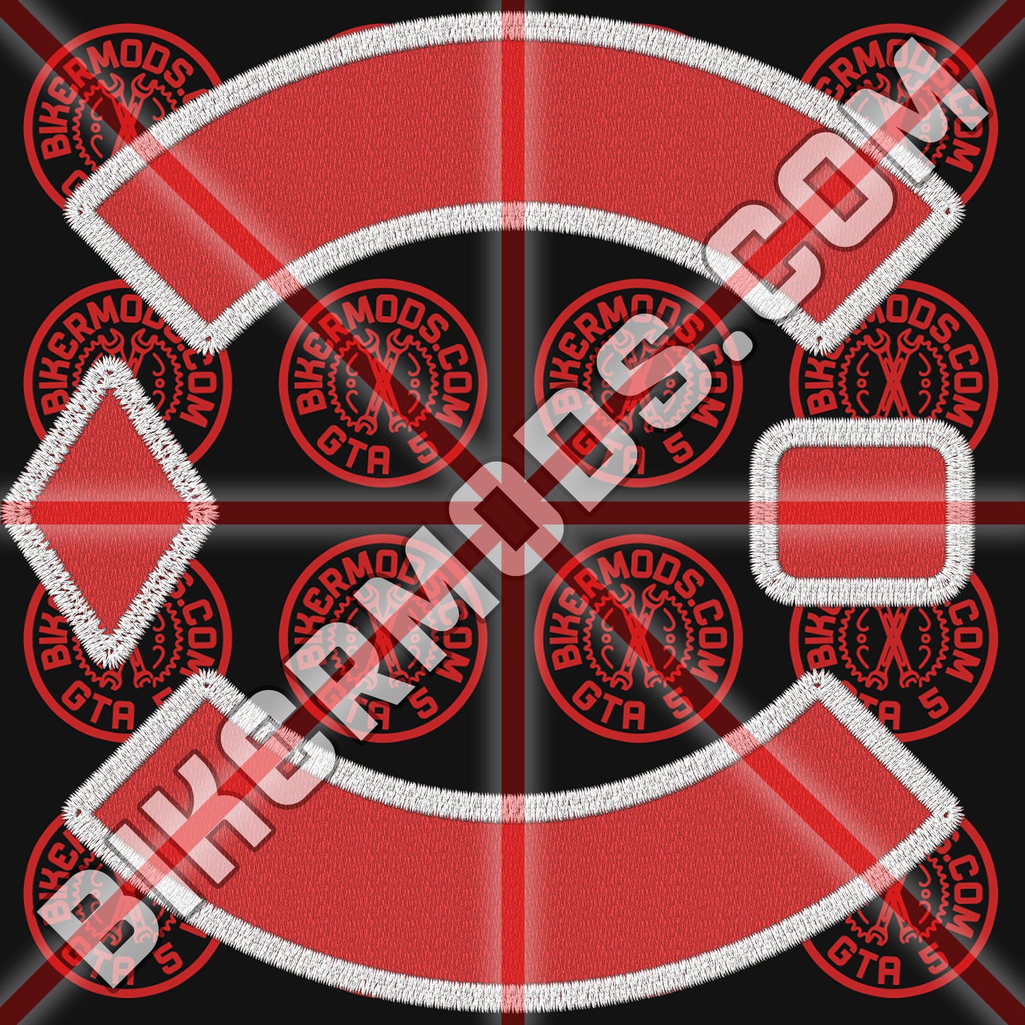 Blank Club Patch Starter Kit (Red and White Style) New Embroidery