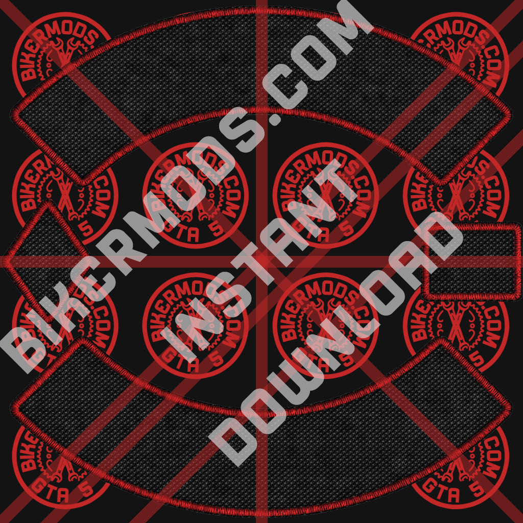 Blank Patch Set (Red) Textured Black Style