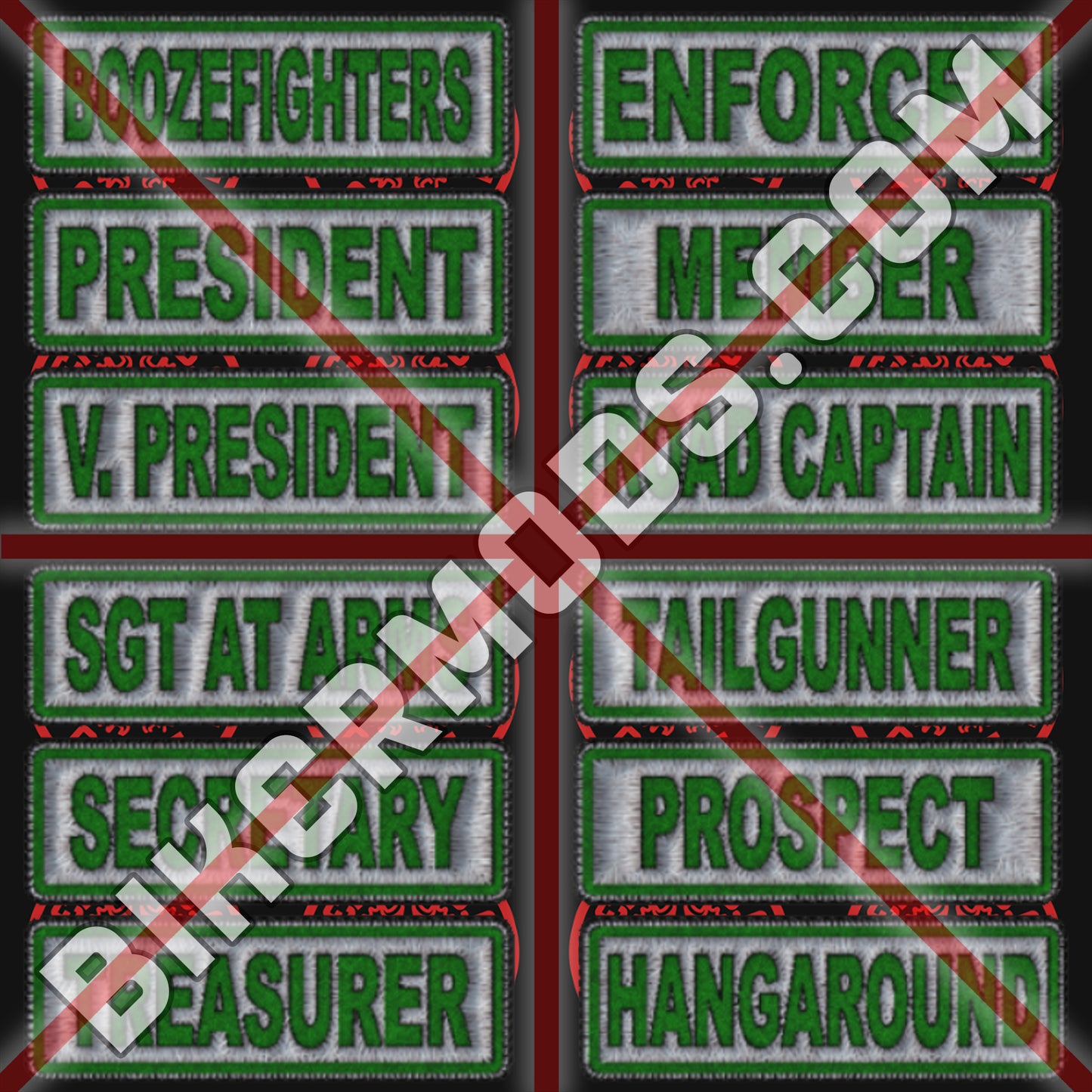 Boozefighters MC Ranks Flash Set