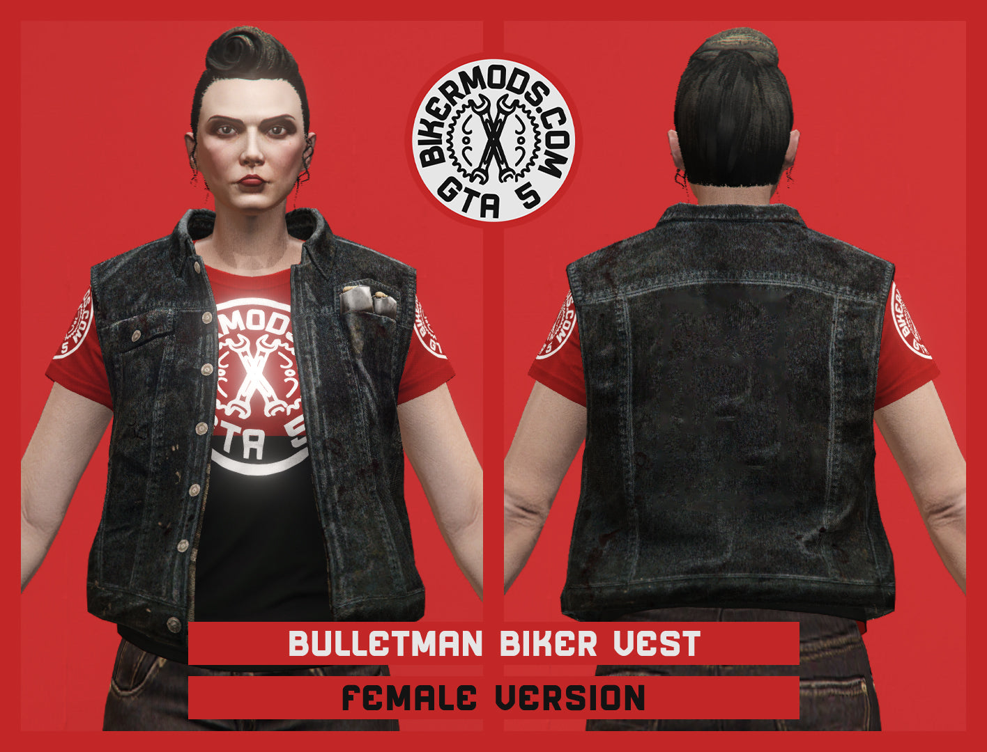 Bulletman Worn Biker Vest (Female)