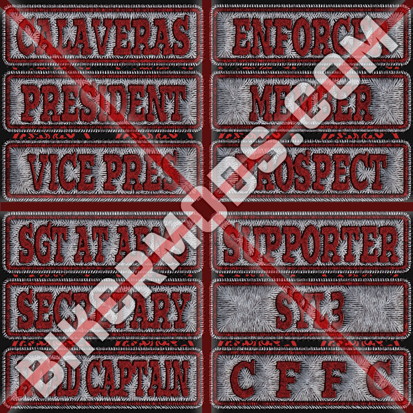 Calaveras MC (Flash Set) Red Outline Style