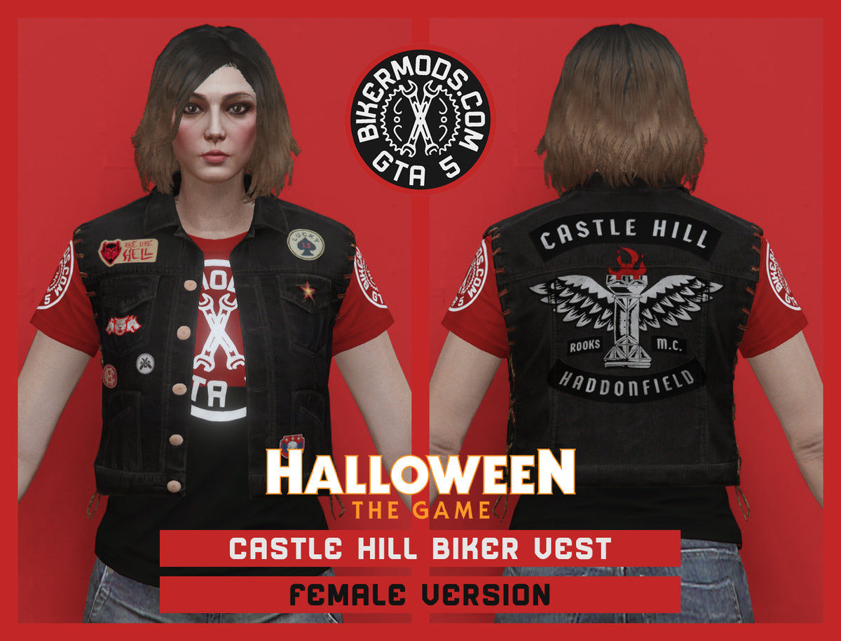 Castle Hill Dark Style Biker Vest (Female) Halloween The Game