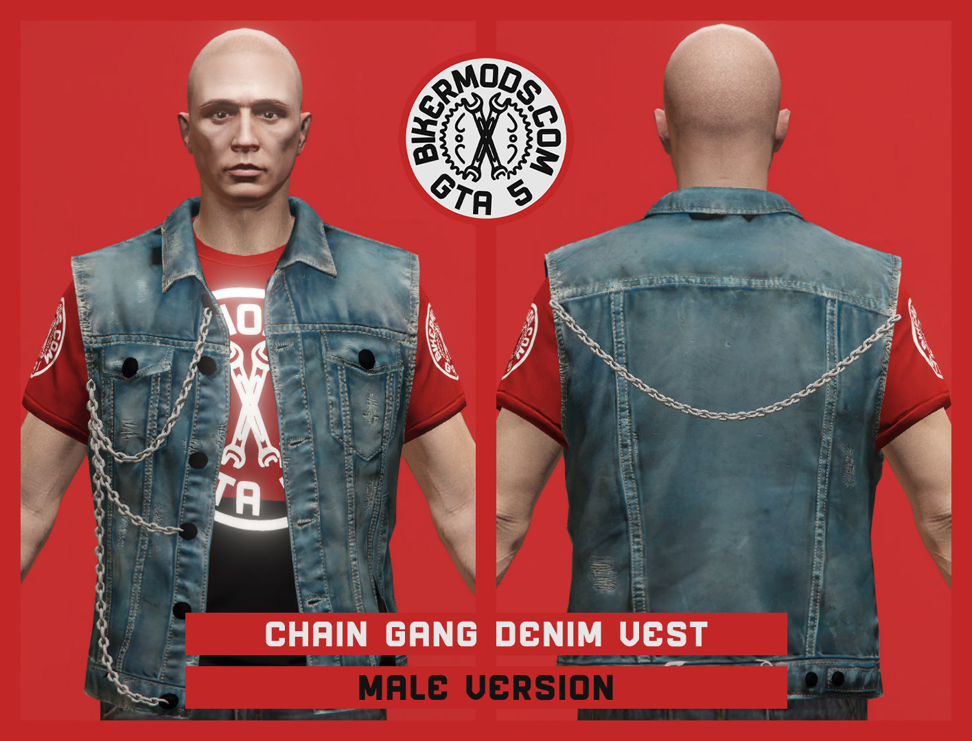 Chain Gang Denim Vest (Male)