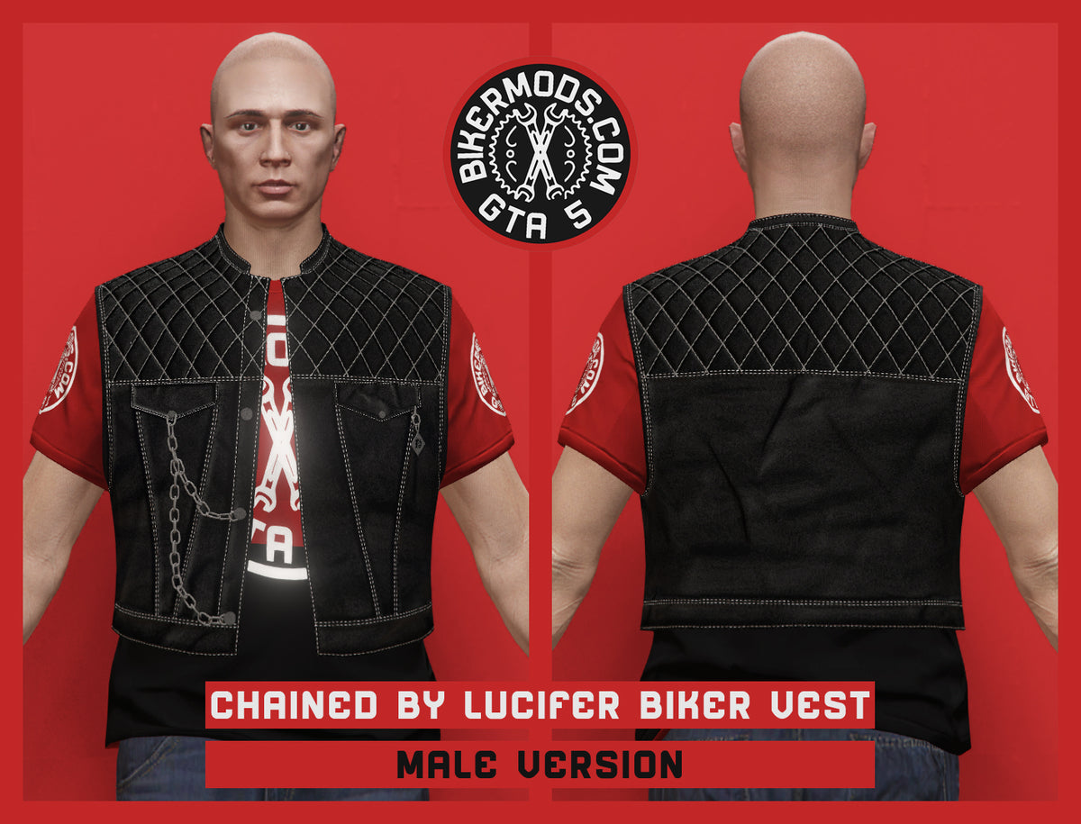 Chained by Lucifer Biker Vest (Male)