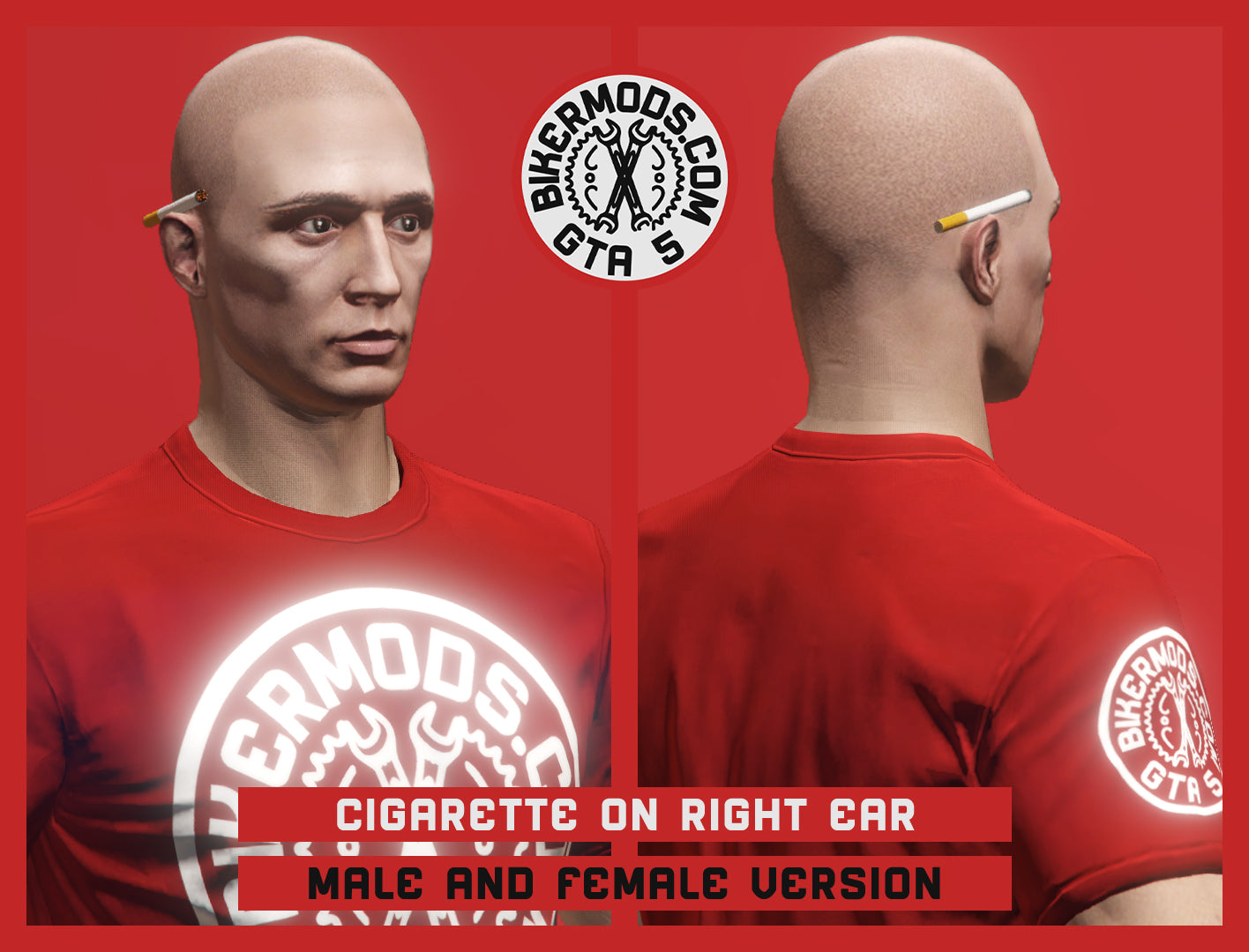 Cigarette on Right Ear