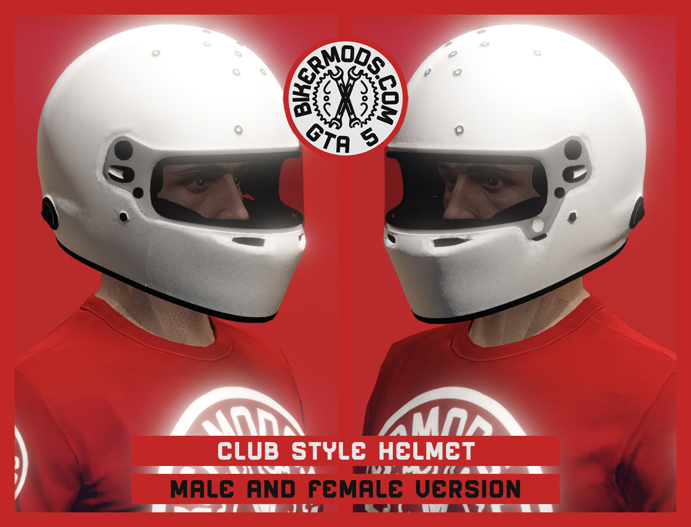 Club Style Helmet (Transparent Visor) (2 Versions Included)