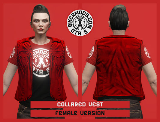 Collared Vest (Female) Red Style
