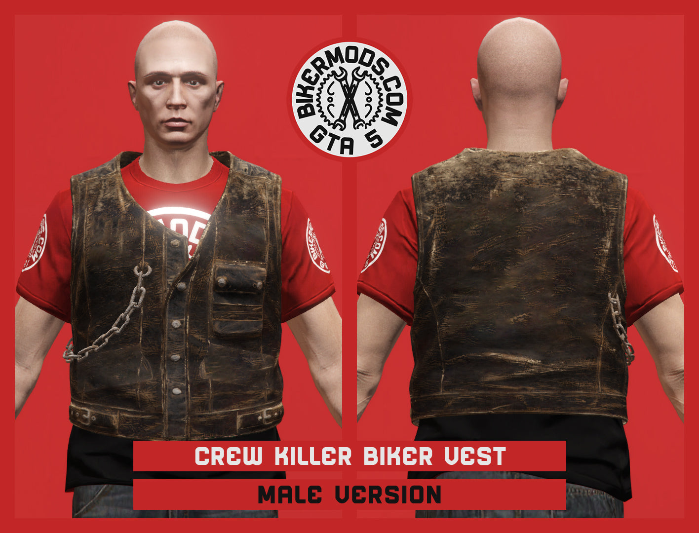 Crew Killer Biker Vest (Male) No Trim