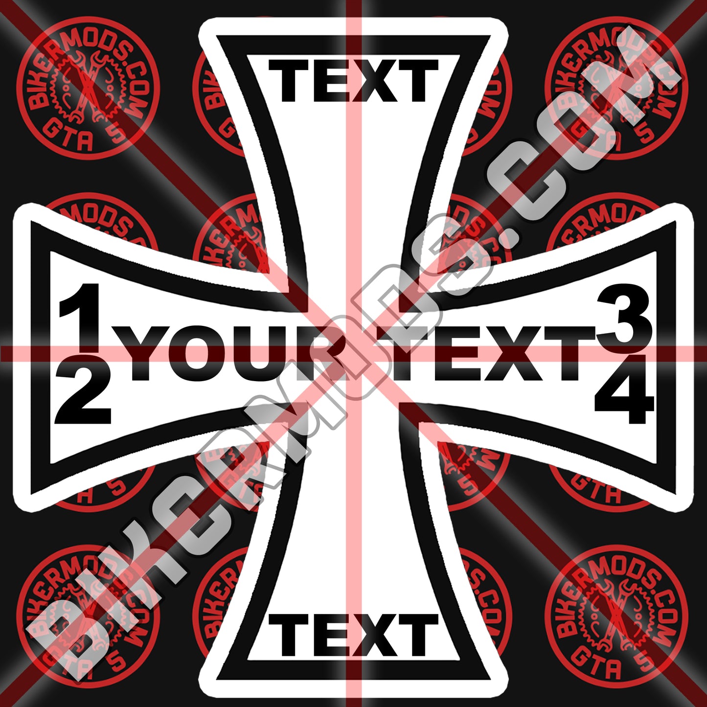 Custom Cross Patch Creator Template (Photoshop PSD File) Easy to Edit the Text Yourself!