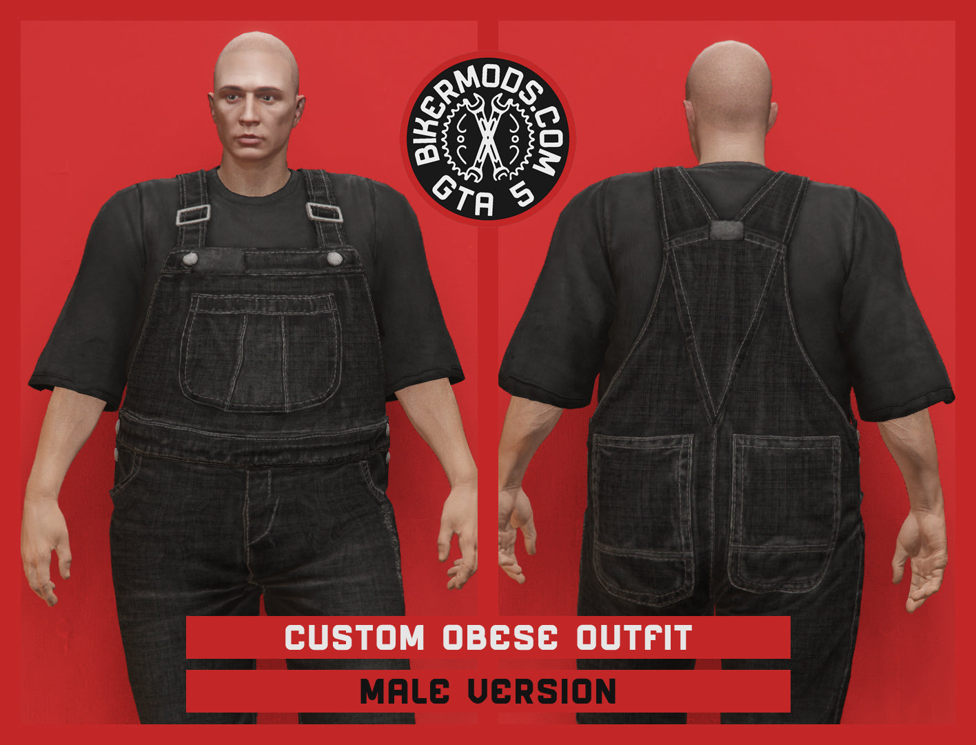 Custom Obese Outfit (Male) All Black Style