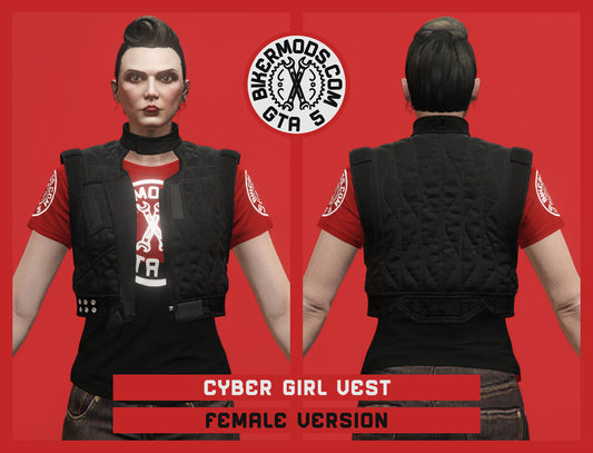 Cyber Girl Vest (Female) All Black