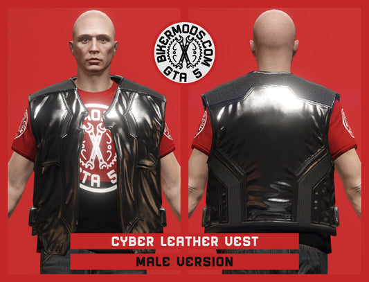 Cyber Leather Vest (Male)